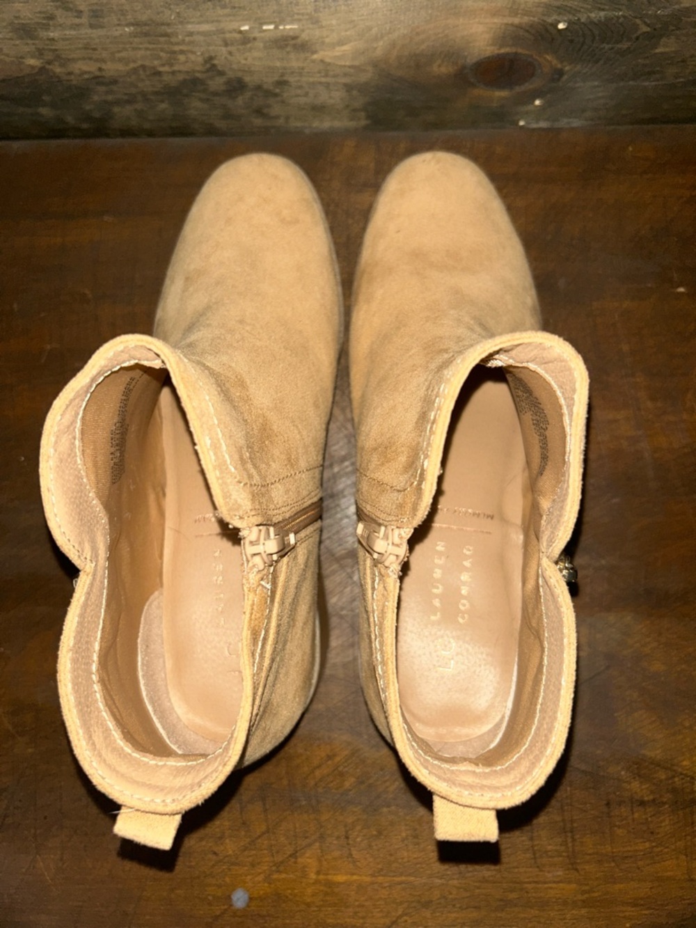 NWOT LC Lauren Conrad Suede Ankle Boots - Picture 4 of 9